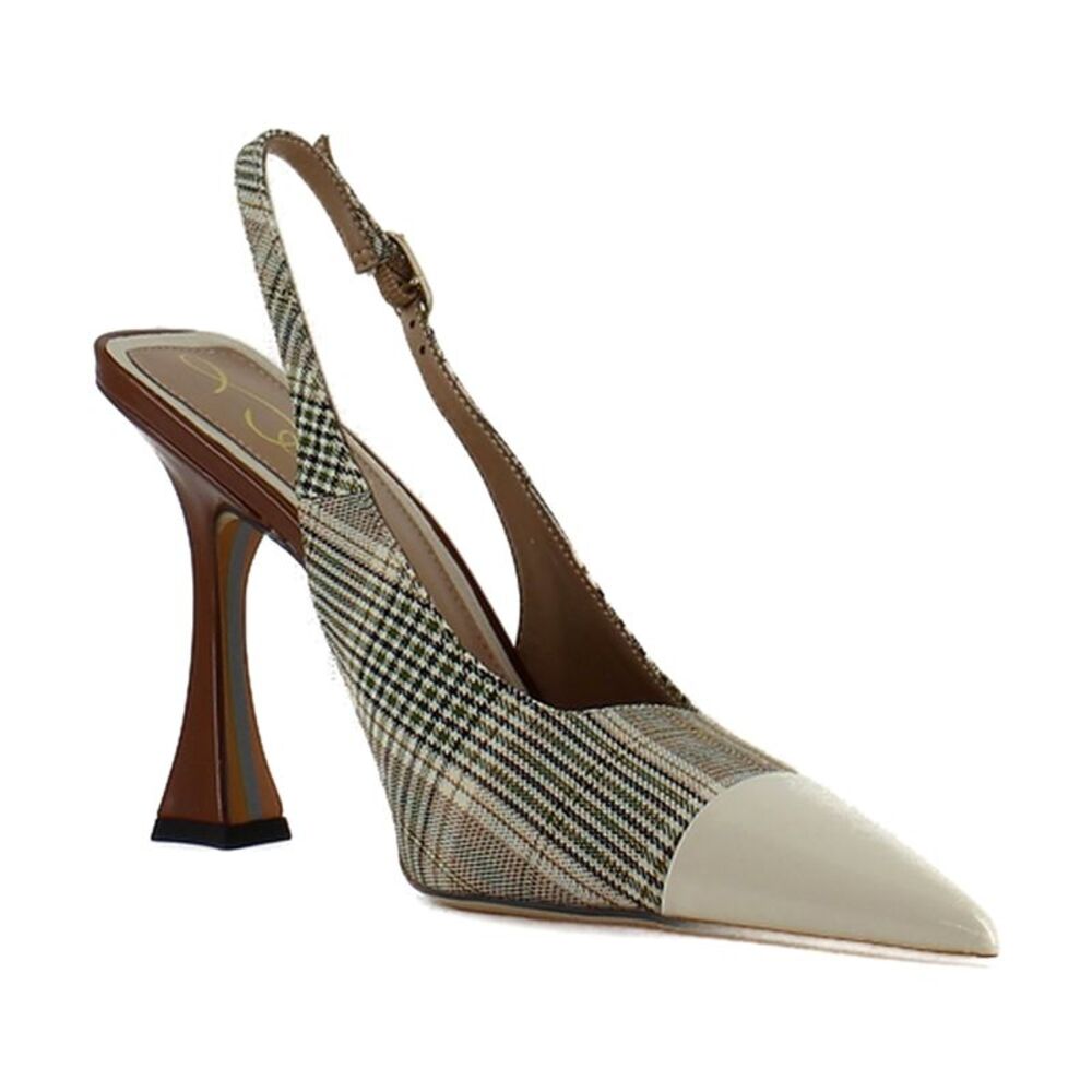 Sam Edelman Plaid and Cream Heels